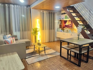 Cabin, 1 Bedroom, Smoking, Garden View | Living room - Bloomstone Urban Chill Cabin (General Santos)