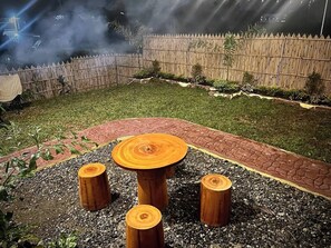 Ferienhütte, 1 Schlafzimmer, Raucher, Gartenblick | Garten