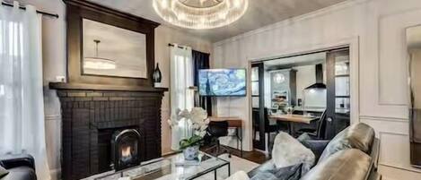 Smart TV, fireplace, offices