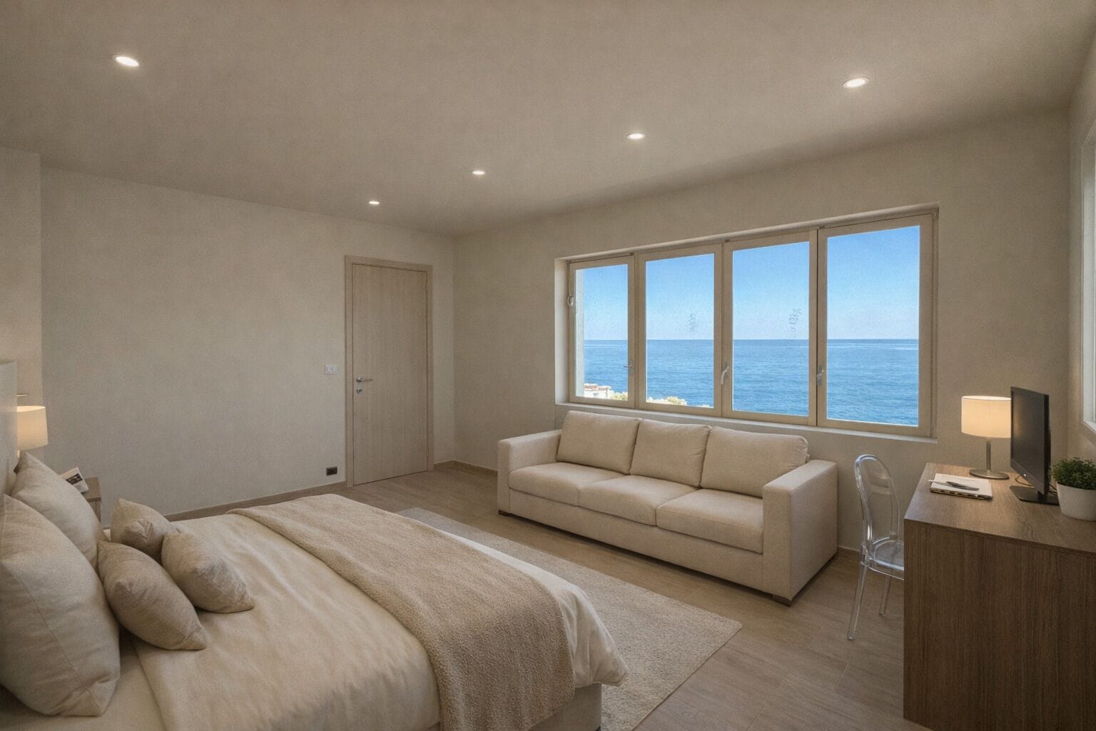 Zimmersafe, Schreibtisch, laptopgeeigneter Arbeitsplatz