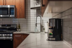 Microwave, oven, stovetop, dishwasher