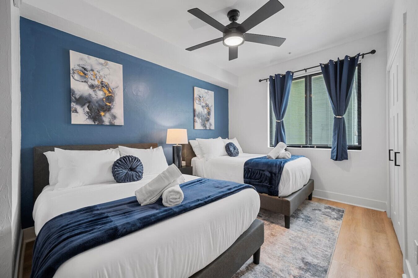 3 bedrooms, desk, iron/ironing board, travel cot