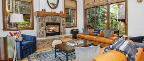 Smart TV, fireplace