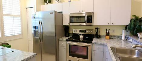 Microwave, oven, stovetop, dishwasher