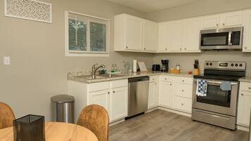 Microwave, oven, stovetop, dishwasher