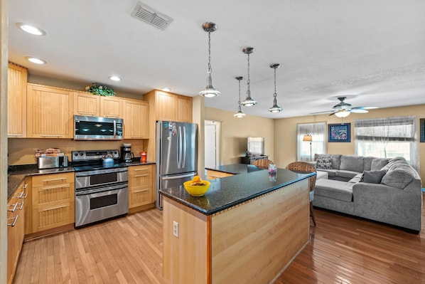 Microwave, oven, stovetop, dishwasher