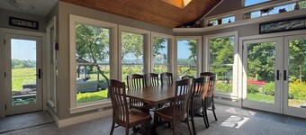 Large open floor plan. Private yet close to everything. Lovely meadow views