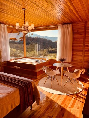 1 bedroom, internet, bed sheets - Romantic Getaway with Jacuzzi and Breakfast in Rancho Queimado (Rancho Queimado)