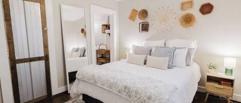 1 غرفة نوم وواي فاي وملاءات أسرّة