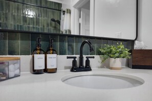 Towels, soap, toilet paper
