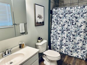 Hair dryer, towels