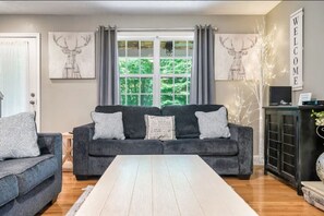 Smart TV, fireplace, video games