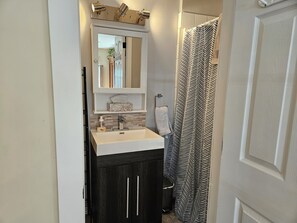 Hair dryer, towels
