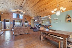 TV, fireplace, DVD player
