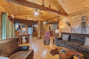 Fernseher, Kamin, DVD-Player