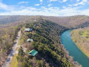 Aerial view - Sleeps 6, Hot Tub, River Views (Carroll County)