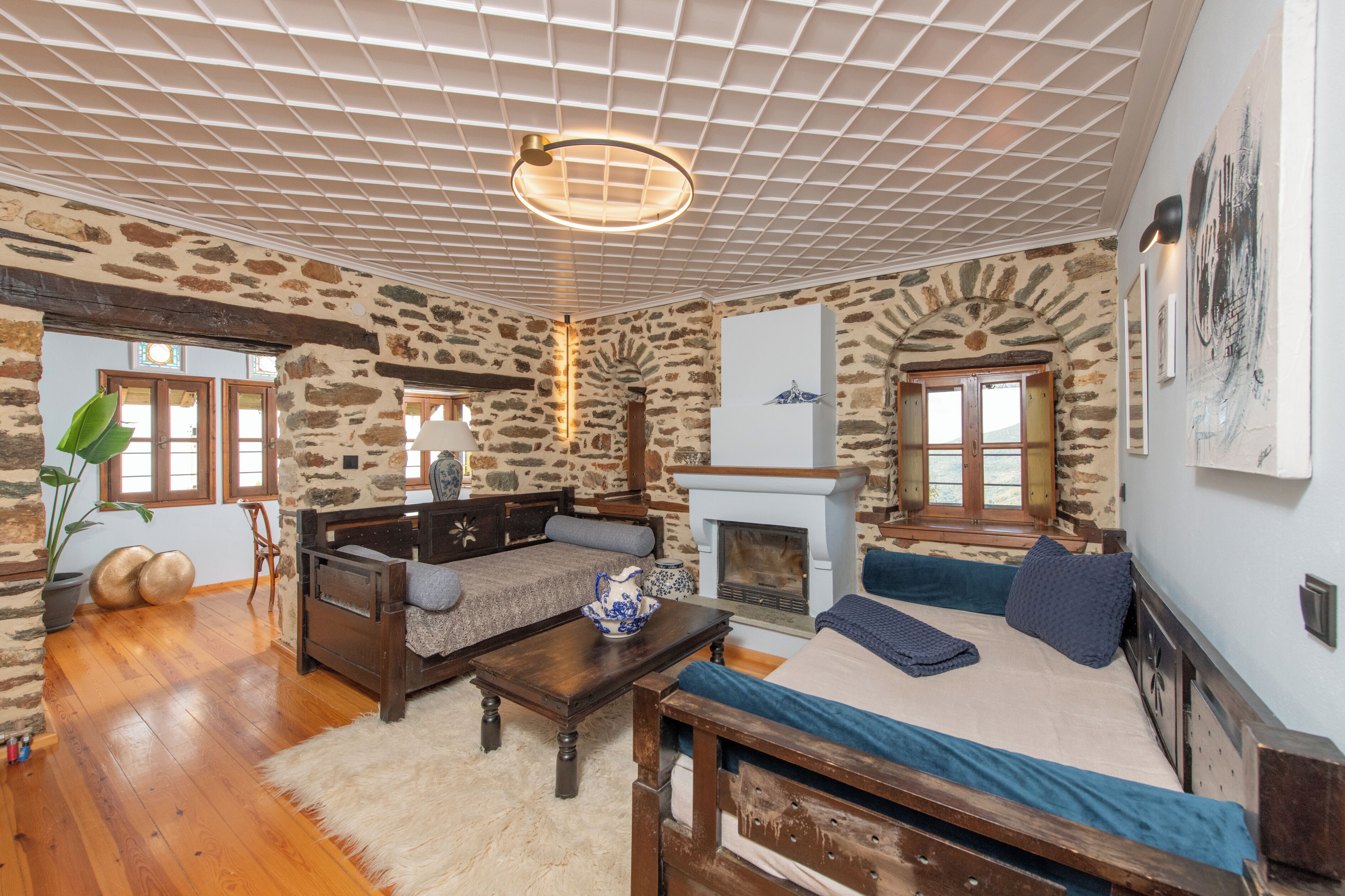 Deluxe-suite - havudsigt | Opholdsområde | Printere