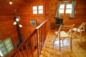 Family Villa, 3 Bedrooms, Mountain View, Lakeside | Living area - Sakata Log House (Sakata)