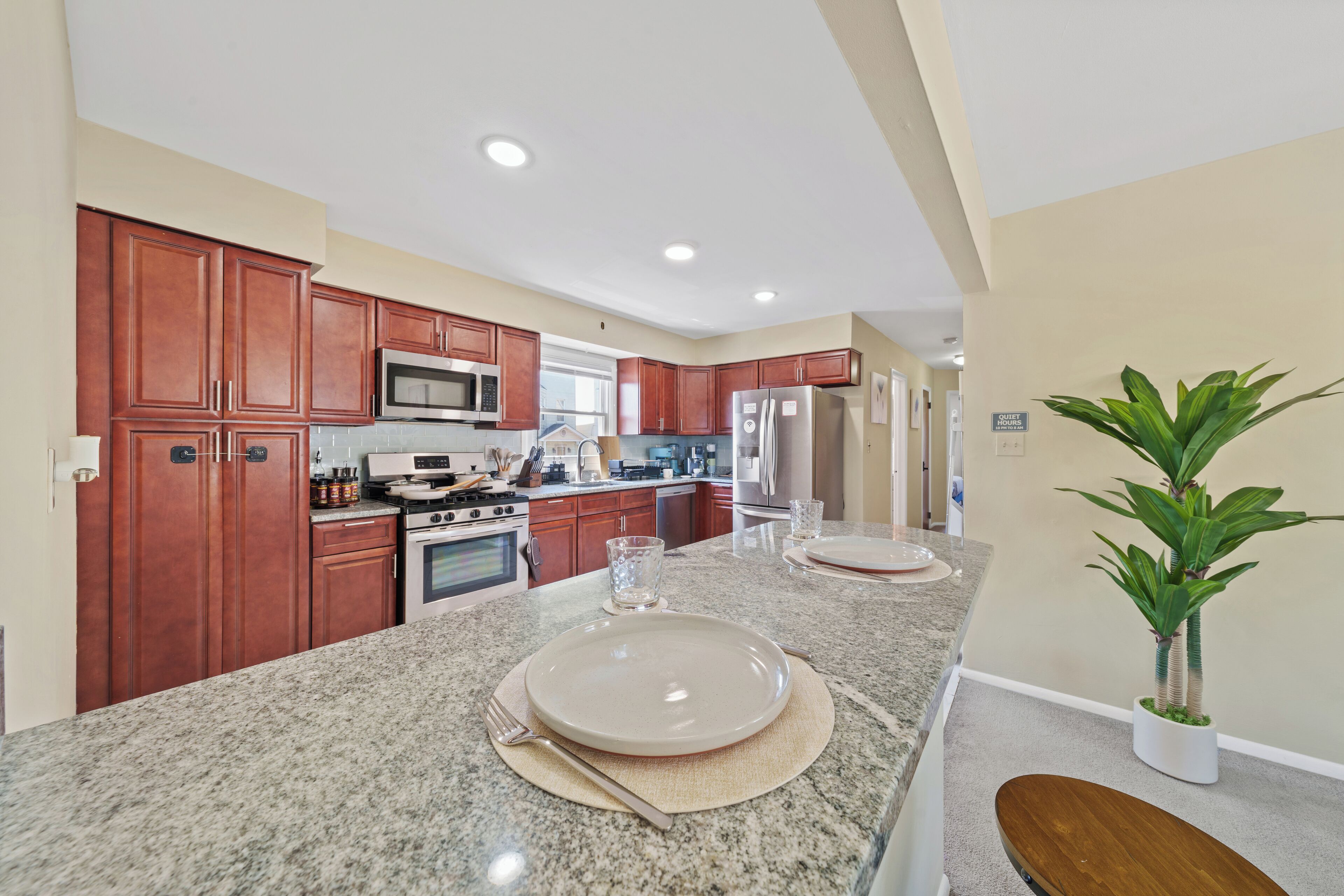 Microwave, oven, stovetop, dishwasher