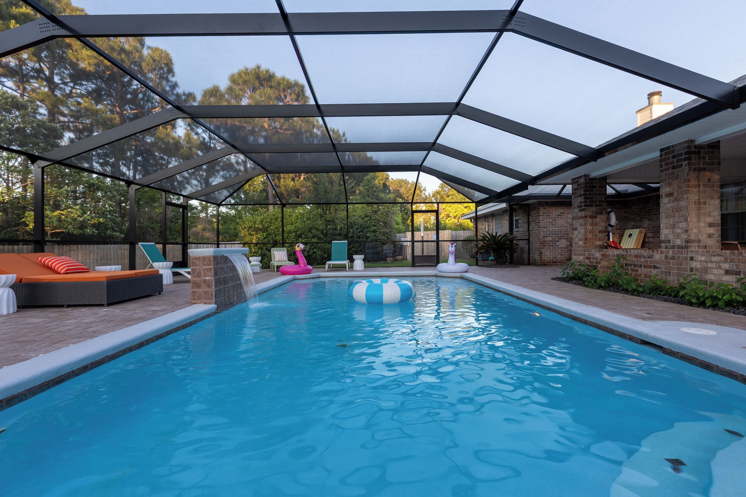 A heated pool