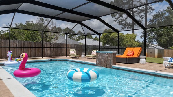 A heated pool