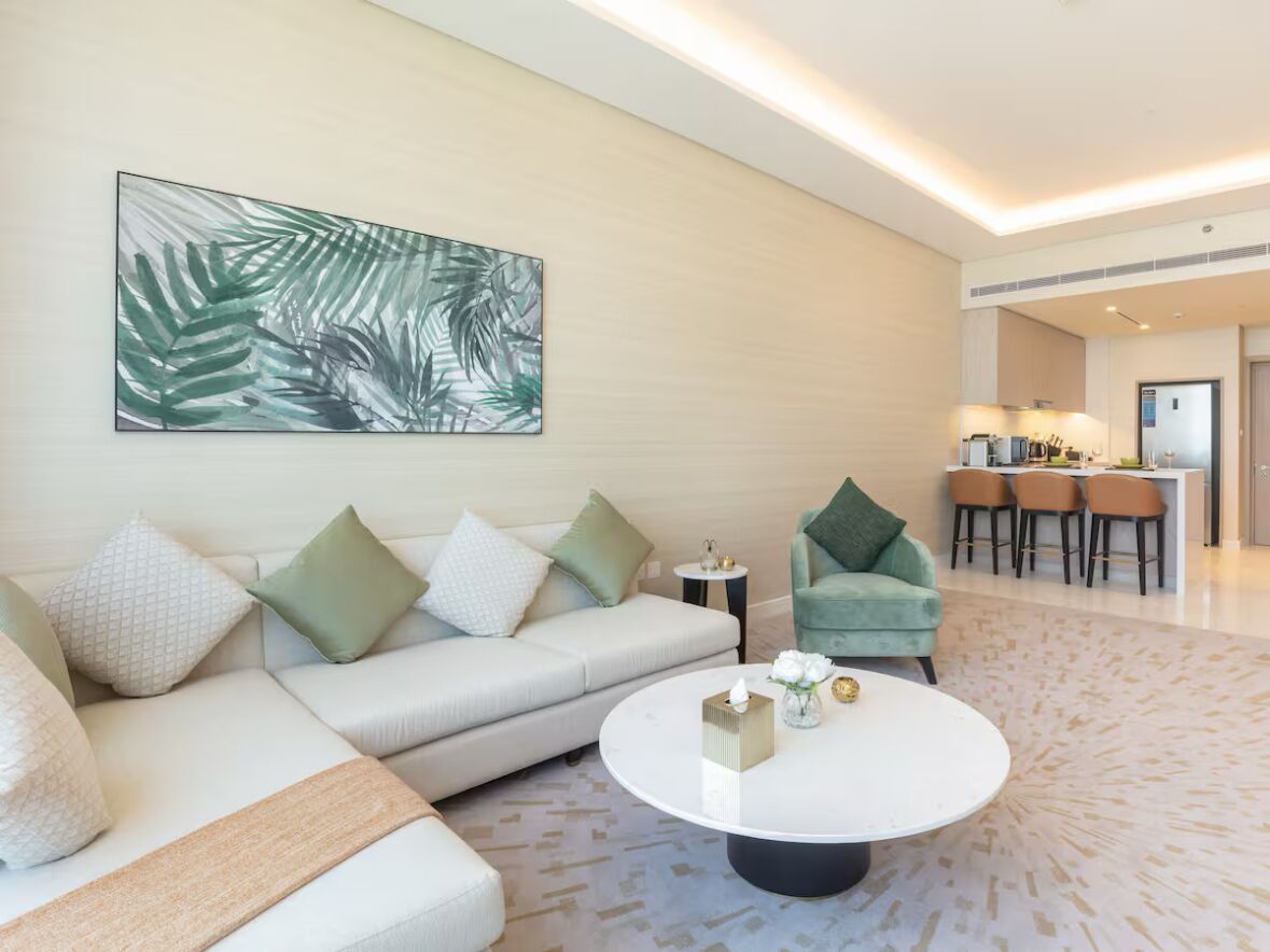 Luxury Apartment, Sea View | Living area