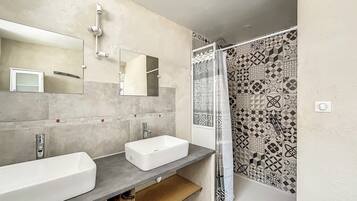 Shower, hair dryer