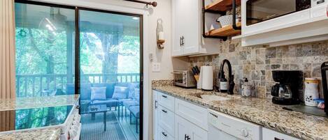 Microwave, oven, stovetop, dishwasher