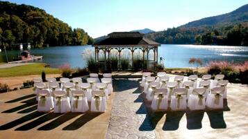 Outdoor banquet area