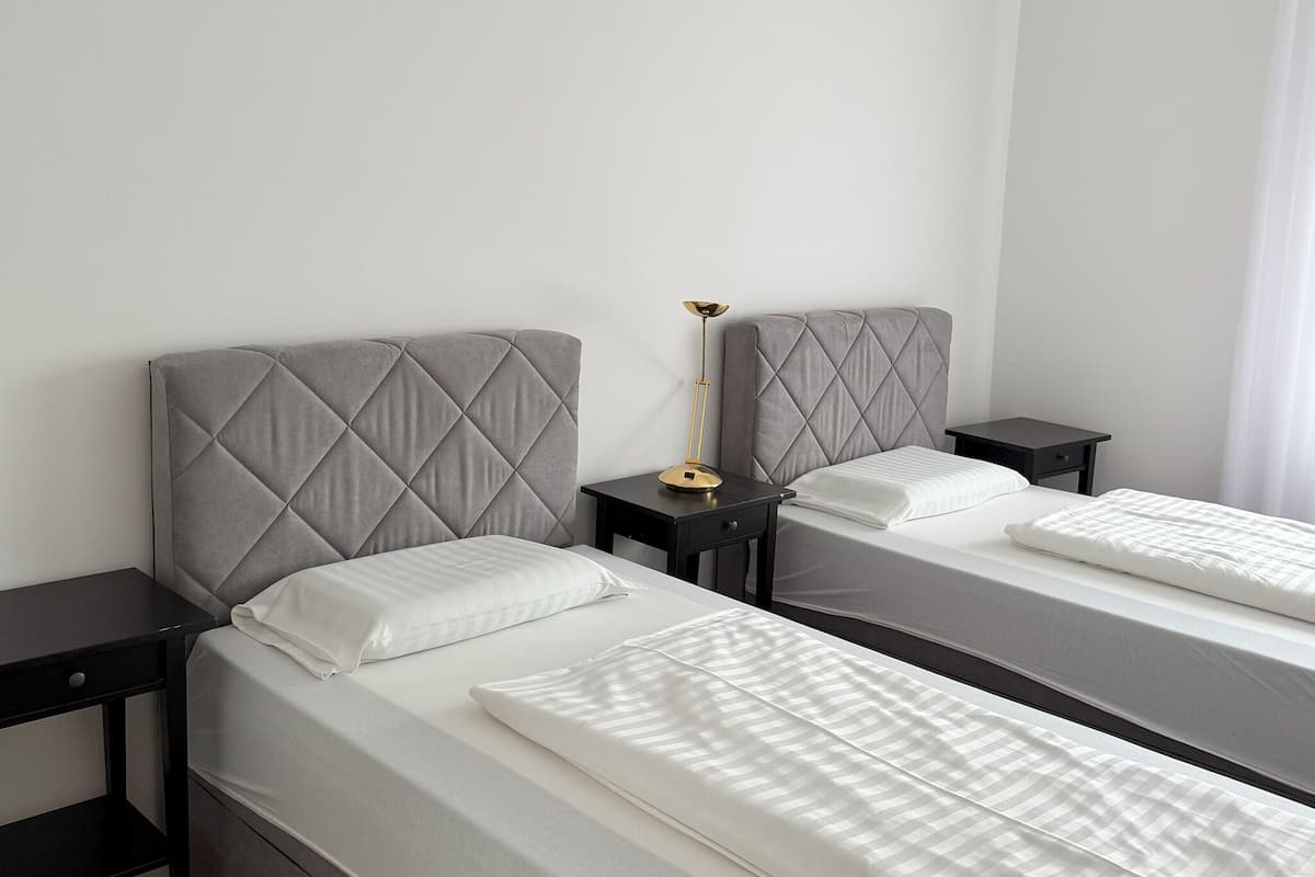 Basic tvåbäddsrum - utsikt mot staden | Skrivbord och gratis wi-fi