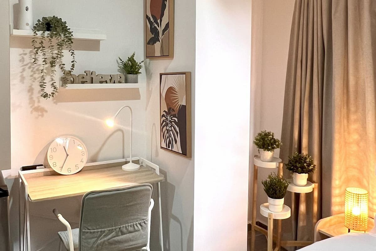 Basic Apartment | In-room safe, desk, laptop workspace, iron/ironing board