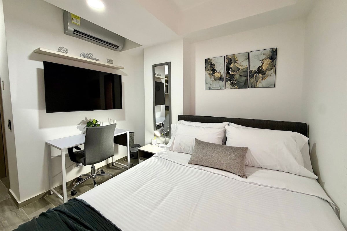 Basic Apartment | In-room safe, desk, laptop workspace, iron/ironing board