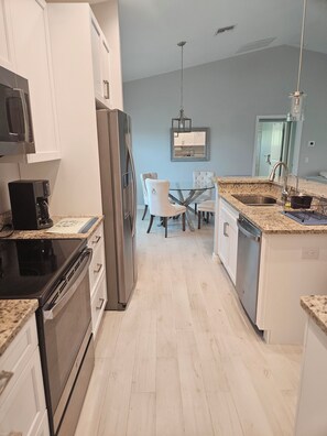 Microwave, oven, stovetop, dishwasher