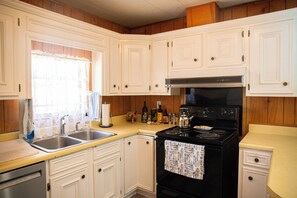 Microwave, oven, stovetop, dishwasher