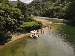 Playa privada, kayak