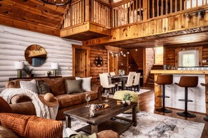 Smart TV, fireplace, video games