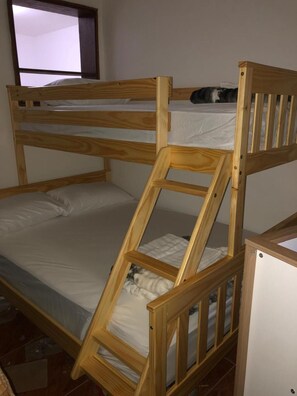 Desk, free WiFi, bed sheets