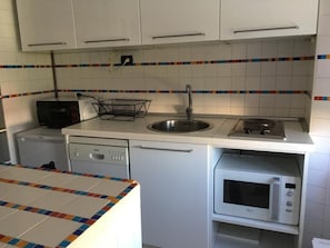 Mikrovågsugn, ugn, spishäll och diskmaskin
