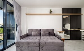 Living area - High Standard Studio on the Sand in Floripa Irb205 (Florianópolis)