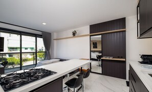 Private kitchen - High Standard Studio on the Sand in Floripa Irb205 (Florianópolis)