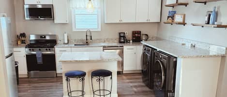 Microwave, oven, stovetop, dishwasher