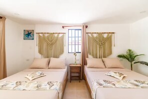 2 bedrooms, bed sheets