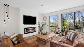 Smart TV, fireplace