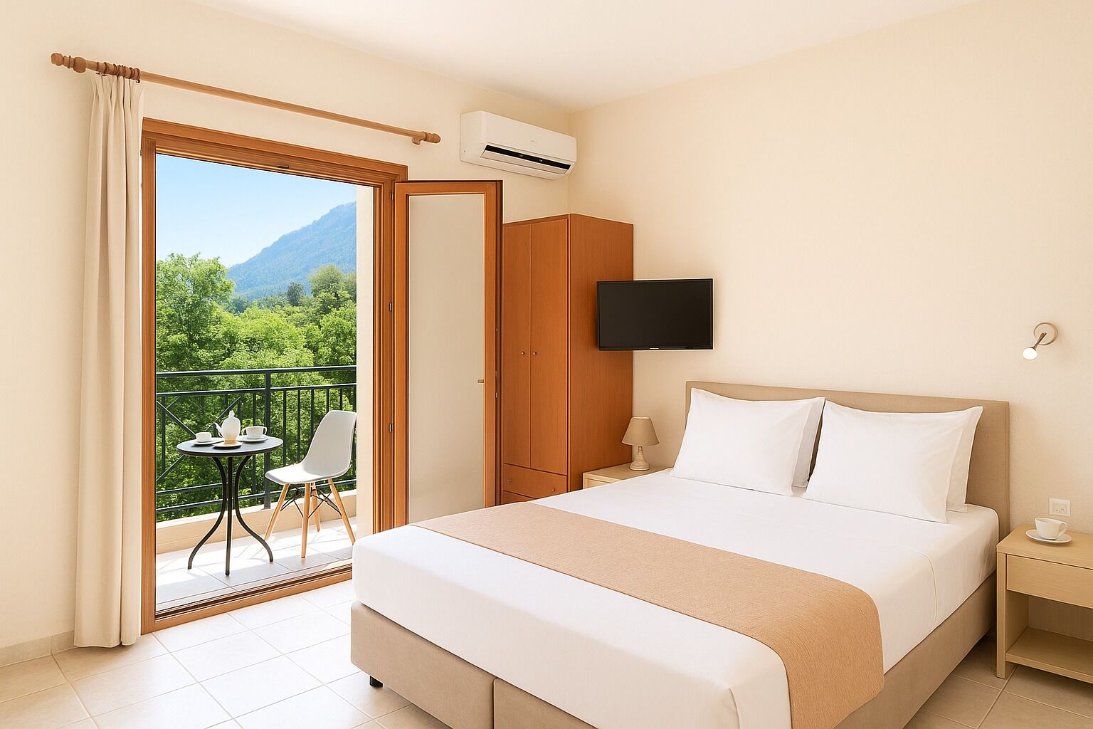 1 habitación, tabla de planchar con plancha, wifi gratis y ropa de cama 