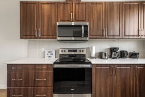 Microwave, oven, stovetop, dishwasher