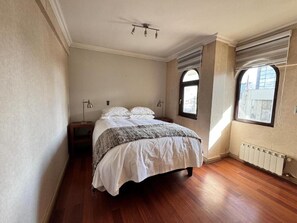 Standard Apartment, 1 Queen Bed, Private Bathroom, City View | Laptop workspace, free WiFi