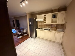 Family Apartment, Private Bathroom, City View | Private kitchen | Stovetop