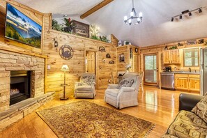 Smart TV, fireplace