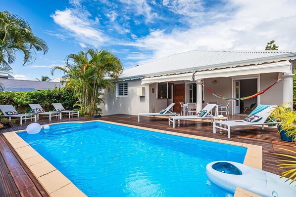 Pool - Villa Blue Cane with pool (Le MOULE)