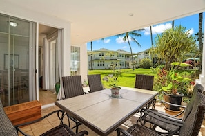 Outdoor dining - Tropical Oasis in Princeville (Princeville)